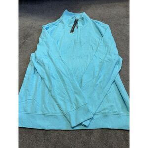 NWT 1888 Saddlebred Pullover Shirt‎ Mens Size Xlg Blue 1/4 Zip Long Sleeve